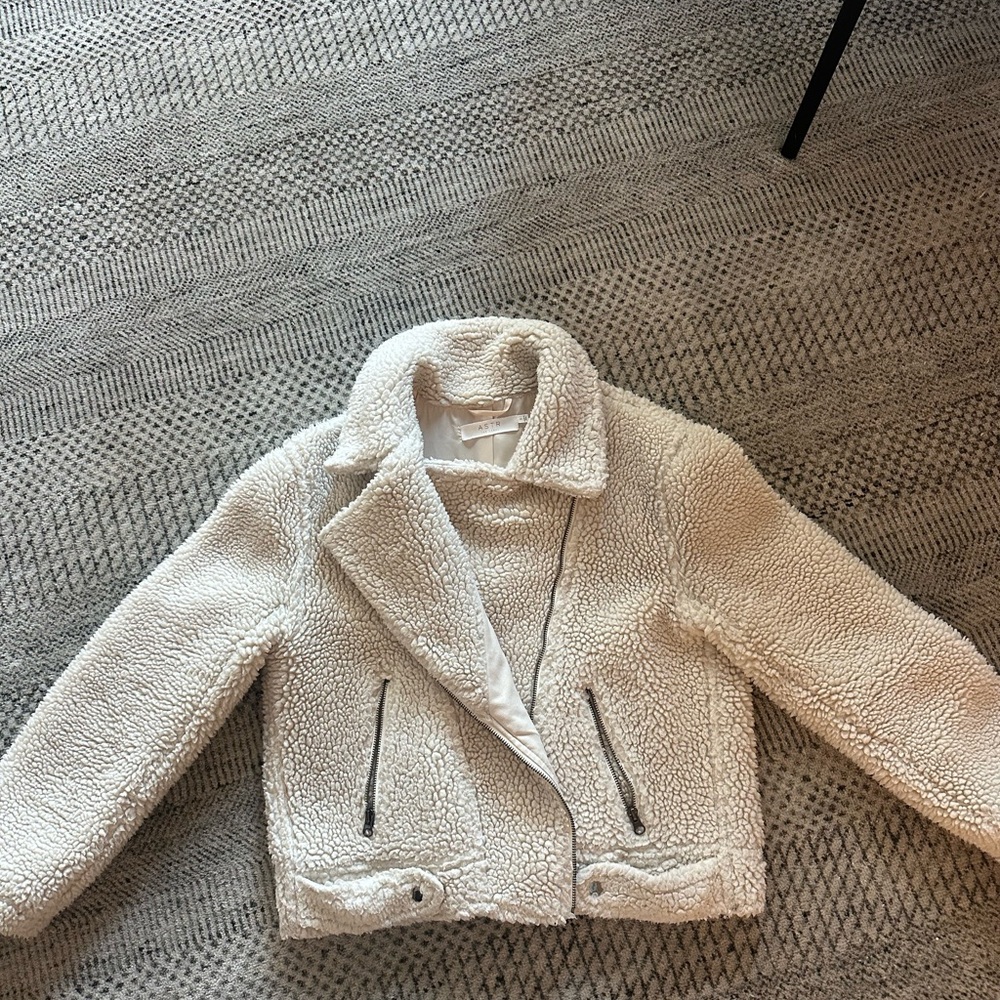 Astr Cream Fleece Jacket